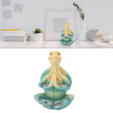 Sea Turtle Yoga Figurine Decoration Summer Meditating Decor Spring Garden Resin Handicraft