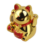 5.5in Electric Waving Arm Fortune Cat Decorative Cute Plastic Cat Ornaments for Cashier Desk MLY11020-4 Gold