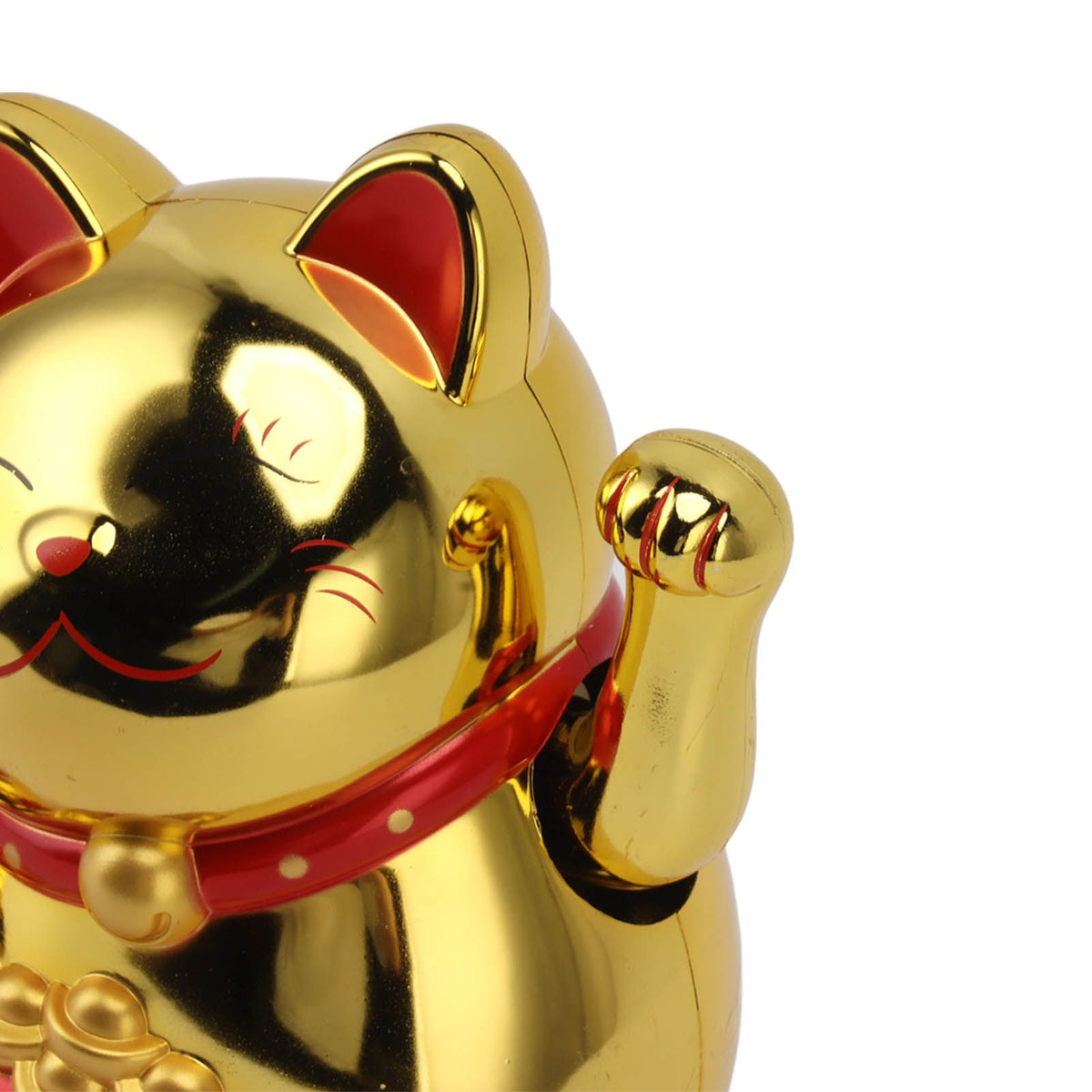 5.5in Electric Waving Arm Fortune Cat Decorative Cute Plastic Cat Ornaments for Cashier Desk MLY11020-4 Gold