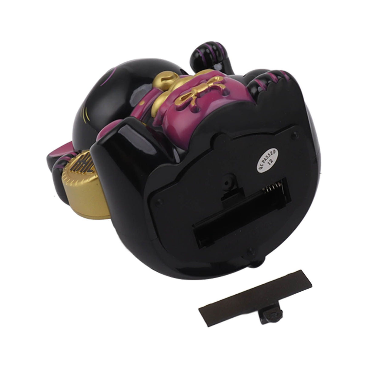 5.5in Electric Waving Arm Fortune Cat Decorative Cute Plastic Cat Ornaments for Cashier Desk MLY11020-5 Black