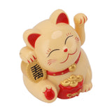 5.5in Electric Waving Arm Fortune Cat Decorative Cute Plastic Cat Ornaments for Cashier Desk MLY11020-2 Yellow