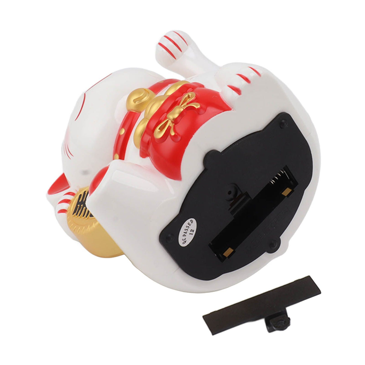 5.5in Electric Waving Arm Fortune Cat Decorative Cute Plastic Cat Ornaments for Cashier Desk MLY11020-1 White