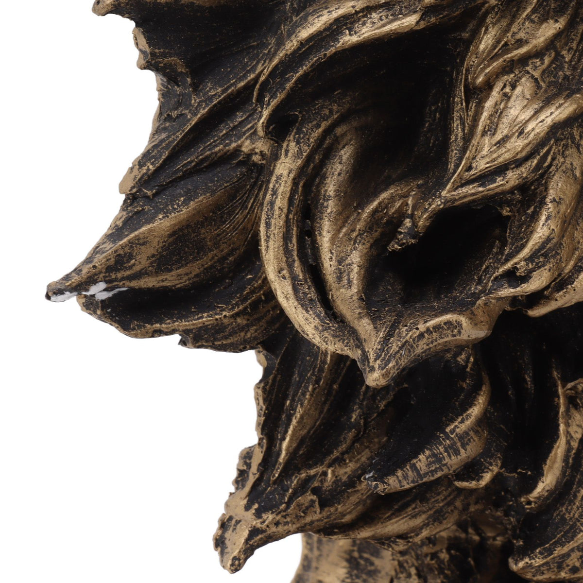 Lion Head Sculpture Resin Vivid Lifelike Artistic Decorative Lion Statue for Living Room Study Hallway