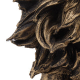 Lion Head Sculpture Resin Vivid Lifelike Artistic Decorative Lion Statue for Living Room Study Hallway