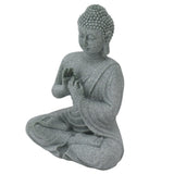 Buddha Statue Green Sandstone Sculpture Buddhist Sitting Figurine Ornament for Living Room Courtyard 7135K-01 - 45-Degree Angle