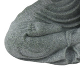 Buddha Statue Green Sandstone Sculpture Buddhist Sitting Figurine Ornament for Living Room Courtyard 7135K-01