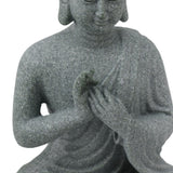 Buddha Statue Green Sandstone Sculpture Buddhist Sitting Figurine Ornament for Living Room Courtyard 7135K-01