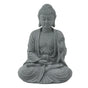 Buddha Statue Green Sandstone Sculpture Buddhist Sitting Figurine Ornament for Living Room Courtyard 7135K-02