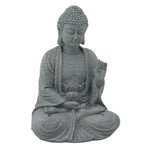 Buddha Statue Green Sandstone Sculpture Buddhist Sitting Figurine Ornament for Living Room Courtyard 7135K-02