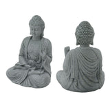 Buddha Statue Green Sandstone Sculpture Buddhist Sitting Figurine Ornament for Living Room Courtyard 7135K-02 - Extra Image