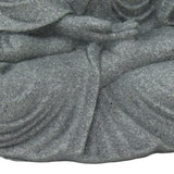 Buddha Statue Green Sandstone Sculpture Buddhist Sitting Figurine Ornament for Living Room Courtyard 7135K-02 - Extra Image