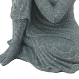 Buddha Statue Green Sandstone Sculpture Buddhist Sitting Figurine Ornament for Living Room Courtyard 7135K-05 - Extra Image