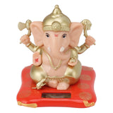 Solar Powered Ganesha Ornament Decoration Ornaments for Home Garden Car Dashboard