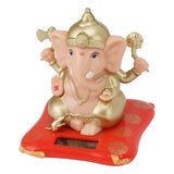 Solar Powered Ganesha Ornament Decoration Ornaments for Home Garden Car Dashboard