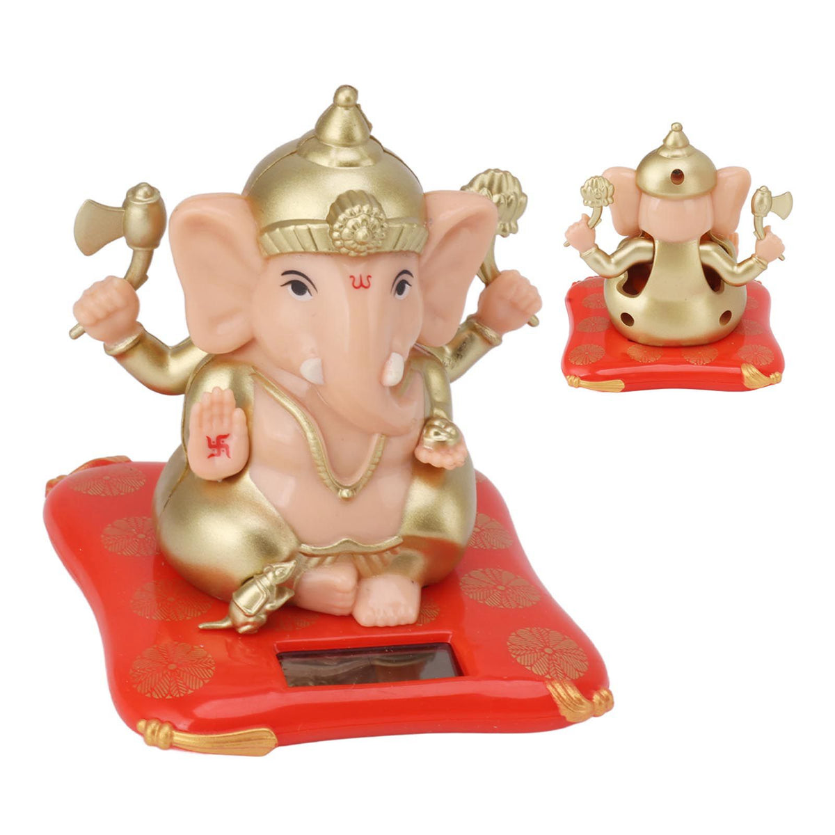 Solar Powered Ganesha Ornament Decoration Ornaments for Home Garden Car Dashboard