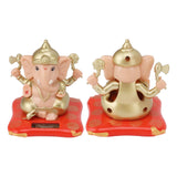 Solar Powered Ganesha Ornament Decoration Ornaments for Home Garden Car Dashboard - Low Angle