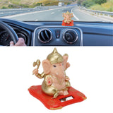 Solar Powered Ganesha Ornament Decoration Ornaments for Home Garden Car Dashboard - Extra Image