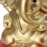 Ganesha Elephant God Statues Solar Powered Indian Ganesha Idol Figurine for Car Dashboard Home Decor Crafts Gold