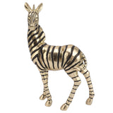 Resin Zebra Statues Gold Vivid Slip Resistant Compact Simulated Animal Statues for Home Decoration - Side View