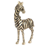 Resin Zebra Statues Gold Vivid Slip Resistant Compact Simulated Animal Statues for Home Decoration - 45-Degree Angle