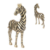 Resin Zebra Statues Gold Vivid Slip Resistant Compact Simulated Animal Statues for Home Decoration - Extra Image