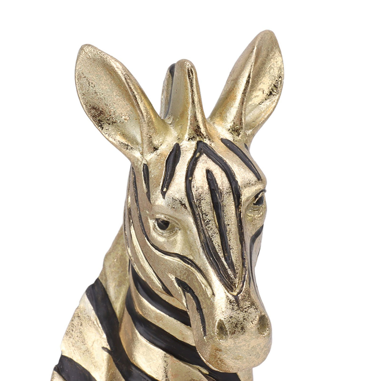 Resin Zebra Statues Gold Vivid Slip Resistant Compact Simulated Animal Statues for Home Decoration
