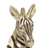 Resin Zebra Statues Gold Vivid Slip Resistant Compact Simulated Animal Statues for Home Decoration