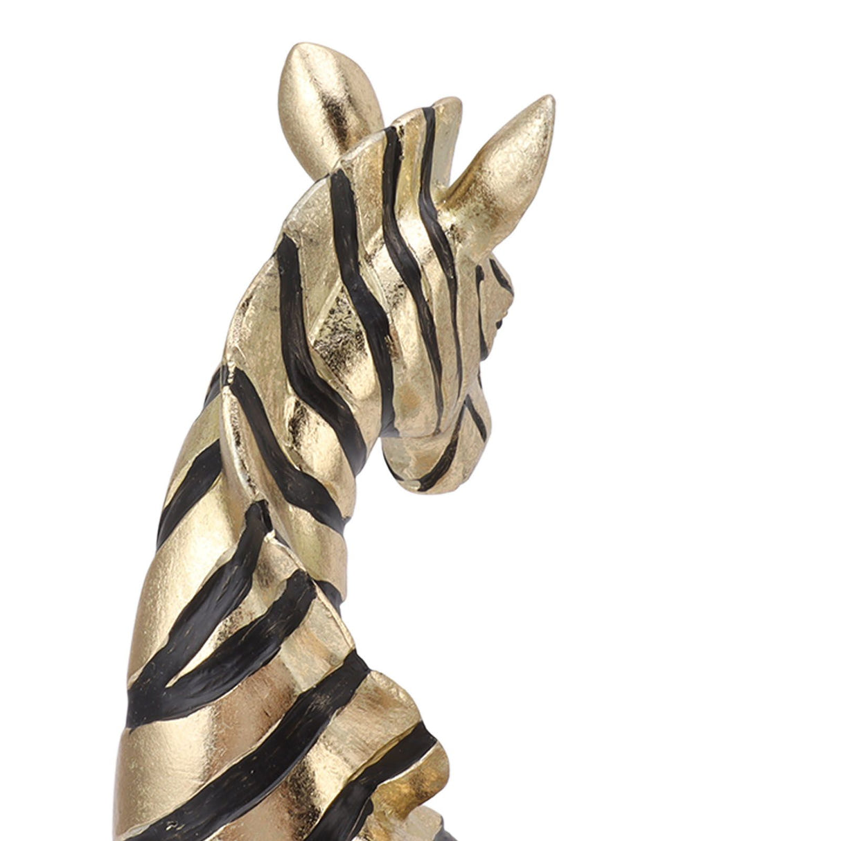 Resin Zebra Statues Gold Vivid Slip Resistant Compact Simulated Animal Statues for Home Decoration