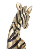 Resin Zebra Statues Gold Vivid Slip Resistant Compact Simulated Animal Statues for Home Decoration