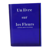 Book Vase for Flowers Acrylic Decorative Transparent Clear Book Shape Flower Vase for Home Living Room Office Blue