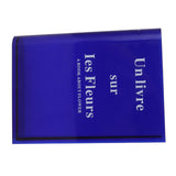 Book Vase for Flowers Acrylic Decorative Transparent Clear Book Shape Flower Vase for Home Living Room Office Blue - Extra Image