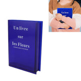 Book Vase for Flowers Acrylic Decorative Transparent Clear Book Shape Flower Vase for Home Living Room Office Blue - Extra Image