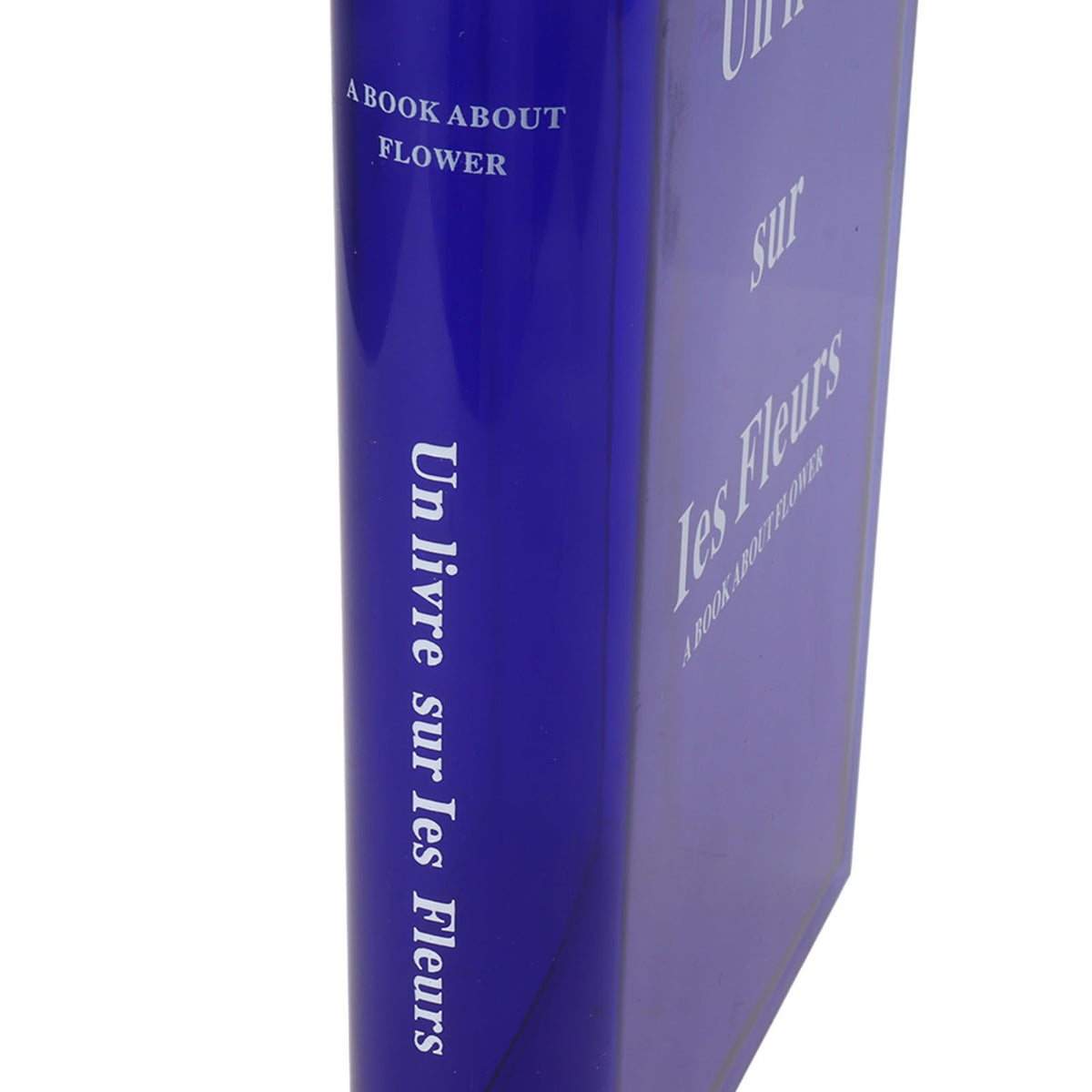 Book Vase for Flowers Acrylic Decorative Transparent Clear Book Shape Flower Vase for Home Living Room Office Blue