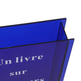 Book Vase for Flowers Acrylic Decorative Transparent Clear Book Shape Flower Vase for Home Living Room Office Blue - Extra Image