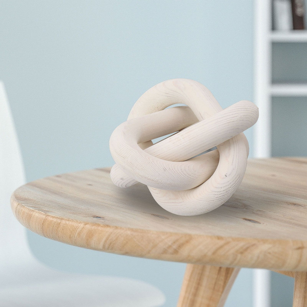 Decorative Wood Chain 3 Link Wood Chain Link Decorations for Home Living Room Coffee Shop White