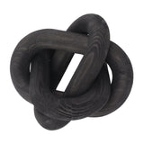 Decorative Wood Chain 3 Link Wood Chain Link Decorations for Home Living Room Coffee Shop Black - Side View