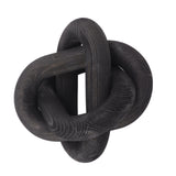 Decorative Wood Chain 3 Link Wood Chain Link Decorations for Home Living Room Coffee Shop Black - Close-Up Angle