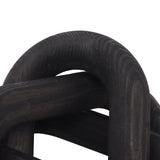 Decorative Wood Chain 3 Link Wood Chain Link Decorations for Home Living Room Coffee Shop Black