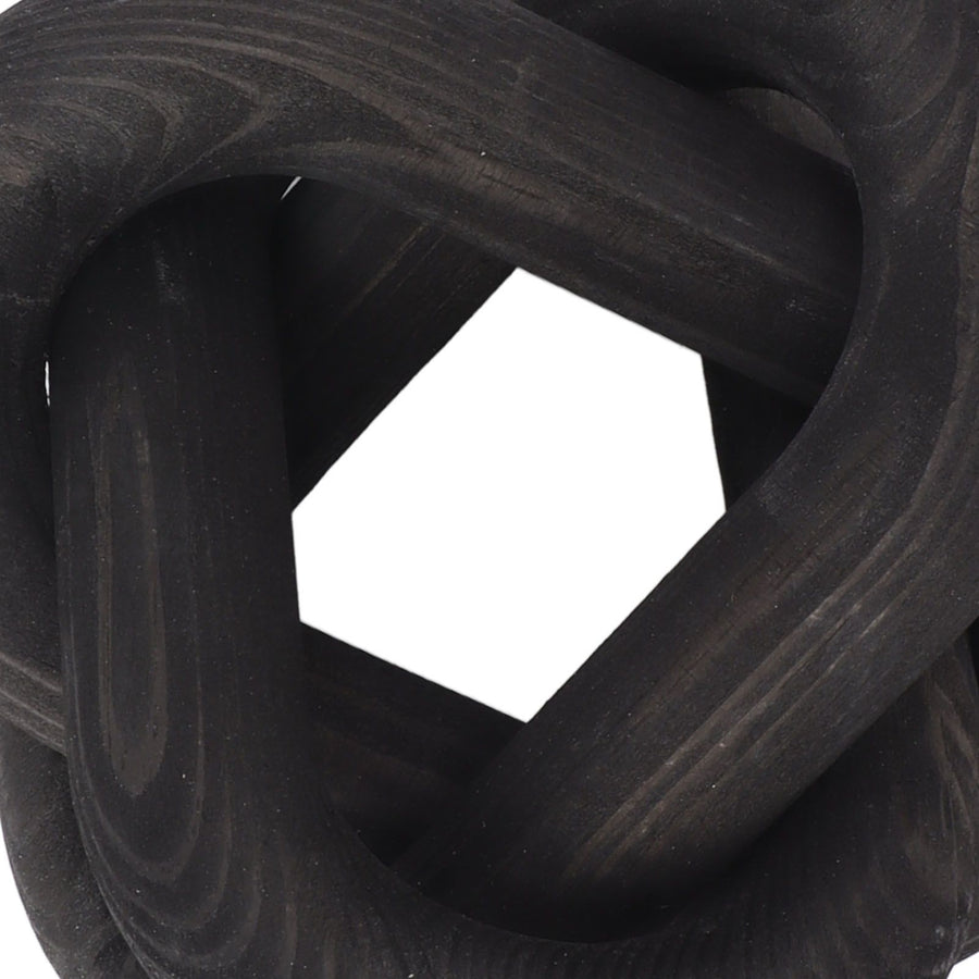 Decorative Wood Chain 3 Link Wood Chain Link Decorations for Home Living Room Coffee Shop Black