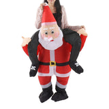 Santa Costume Funny Father Christmas Riding Inflatable Show Party Cosplay Role Playing Props Teenager(120‑140cm)