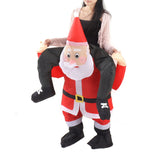 Santa Costume Funny Father Christmas Riding Inflatable Show Party Cosplay Role Playing Props Teenager(120‑140cm)