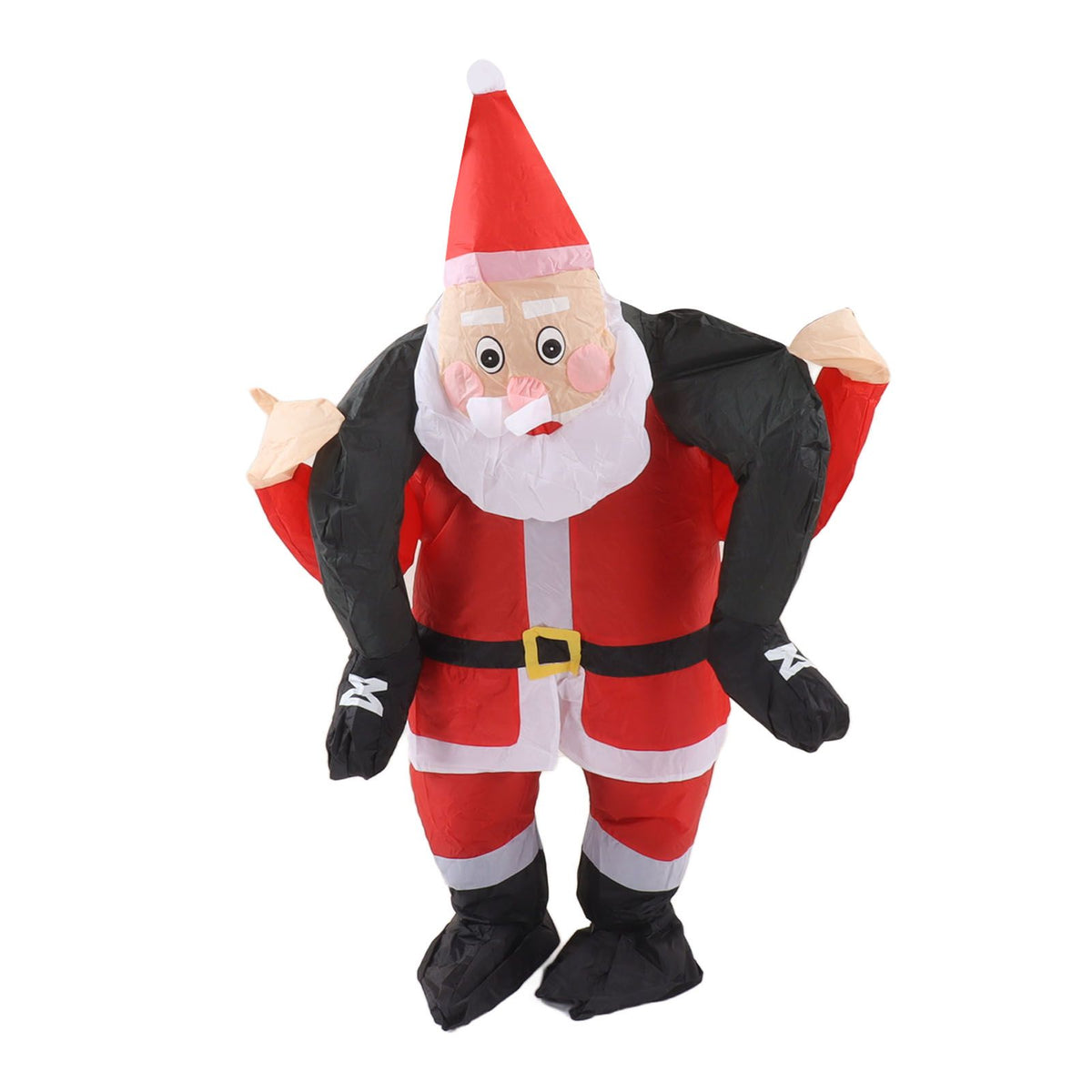 Santa Costume Funny Father Christmas Riding Inflatable Show Party Cosplay Role Playing Props Teenager(120‑140cm)