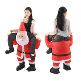 Santa Costume Funny Father Christmas Riding Inflatable Show Party Cosplay Role Playing Props Teenager(120‑140cm) - Extra Image