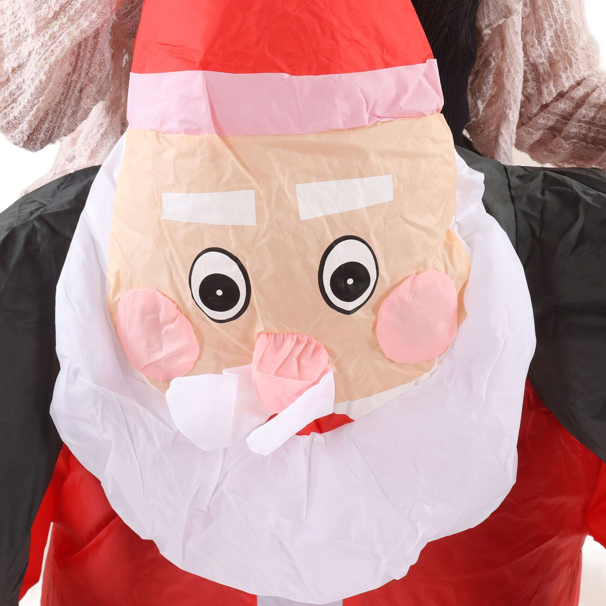 Santa Costume Funny Father Christmas Riding Inflatable Show Party Cosplay Role Playing Props Teenager(120‑140cm)