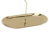 Rotating Candlestick Spinning Rotary Candle Holder Christmas Gift Oval Stainless Steel Tray - Extra Image