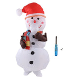 Inflatable Christmas Costume Funny Blow Up Christmas Party Doll Suit for 150‑190cm Adult Cosplay Tree Branch Snowman - Front View