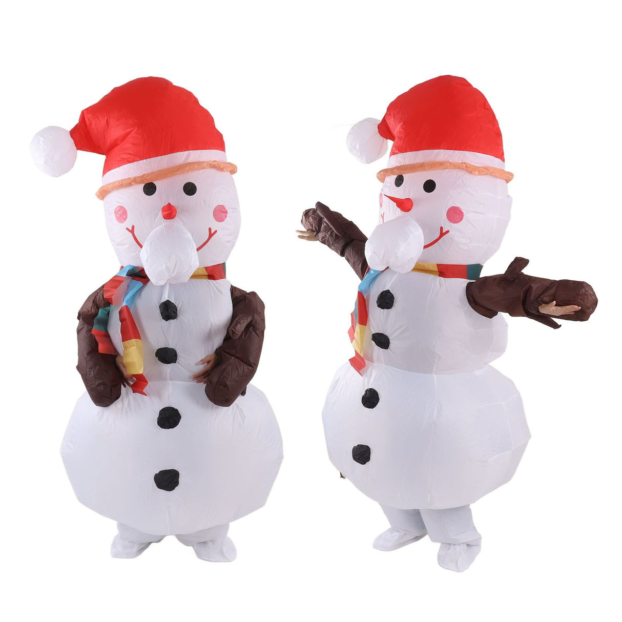 Inflatable Christmas Costume Funny Blow Up Christmas Party Doll Suit for 150‑190cm Adult Cosplay Tree Branch Snowman