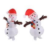 Inflatable Christmas Costume Funny Blow Up Christmas Party Doll Suit for 150‑190cm Adult Cosplay Tree Branch Snowman - 45-Degree Angle
