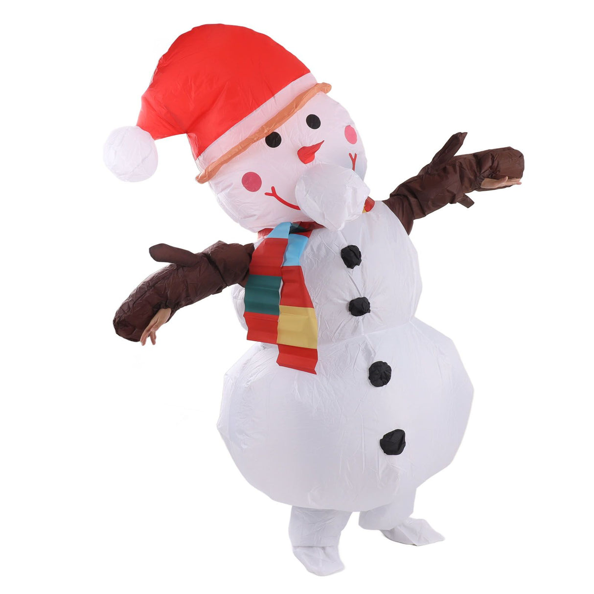 Inflatable Christmas Costume Funny Blow Up Christmas Party Doll Suit for 150‑190cm Adult Cosplay Tree Branch Snowman