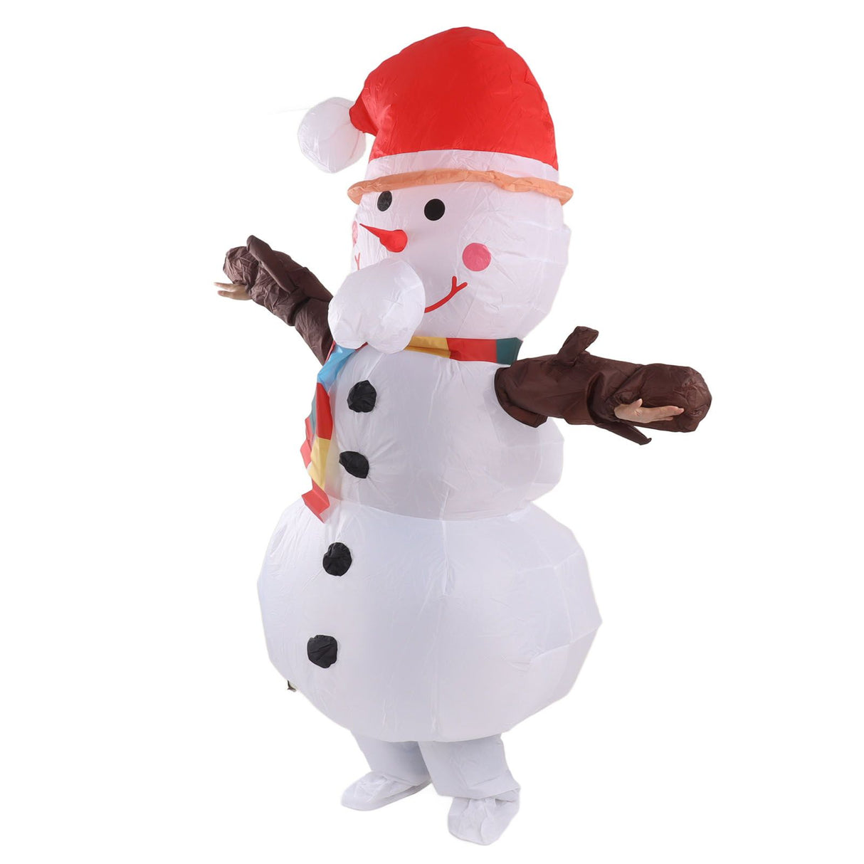 Inflatable Christmas Costume Funny Blow Up Christmas Party Doll Suit for 150‑190cm Adult Cosplay Tree Branch Snowman